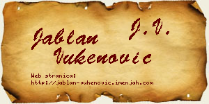 Jablan Vukenović vizit kartica
